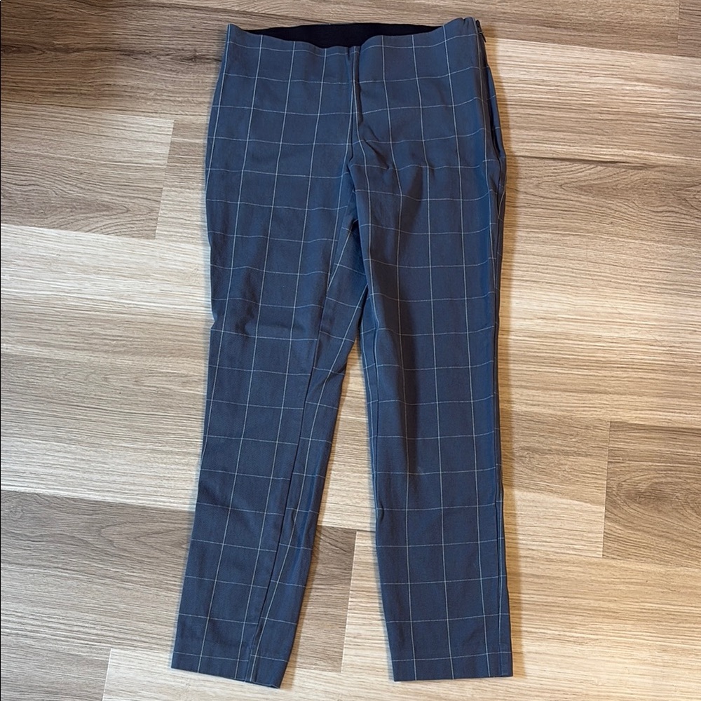 Gray windowpane pants sz 4